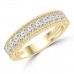 1.10 ct Ladies Round Cut Diamond Wedding Band Ring With Millgrain Edge 